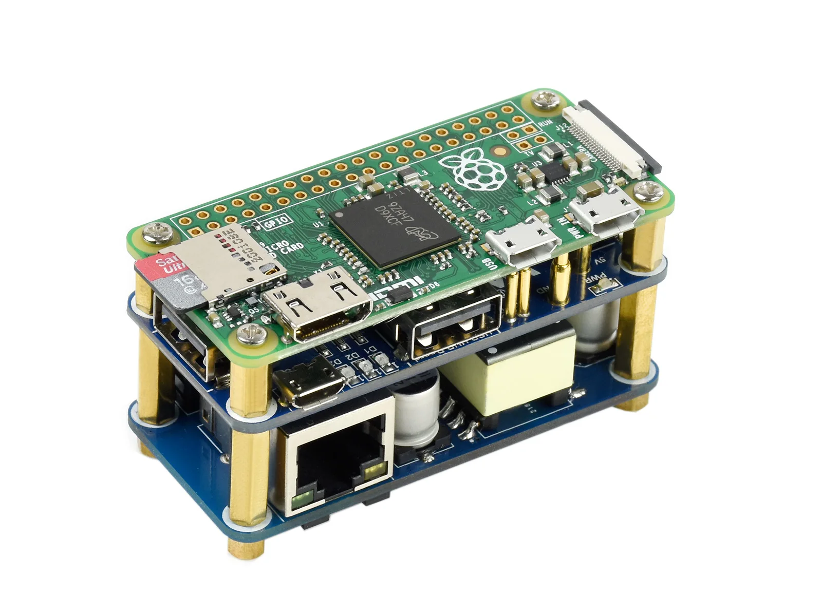 Инжектор PoE/ETH/usb хаб шляпа для Raspberry Pi Zero / W WH 3x USB 2 0 Порты 802.3af в соответствии с