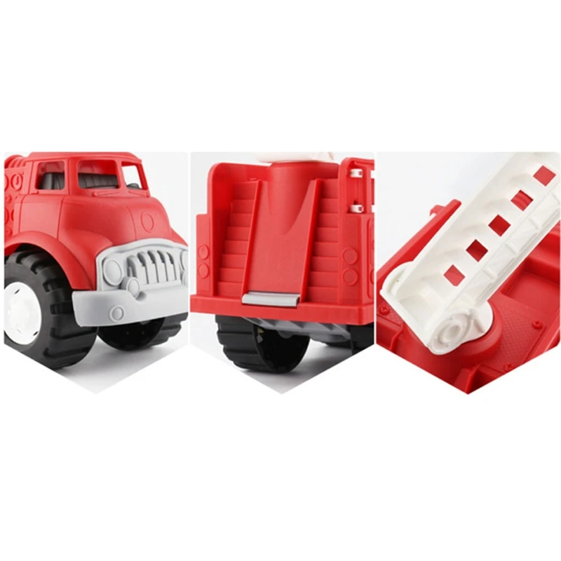 

40JC Imaginative Cool Front Fire Friction Inertia Powered Vehicles, 360 Rotating Ladder Stunt Cars for Kids Boys Gift