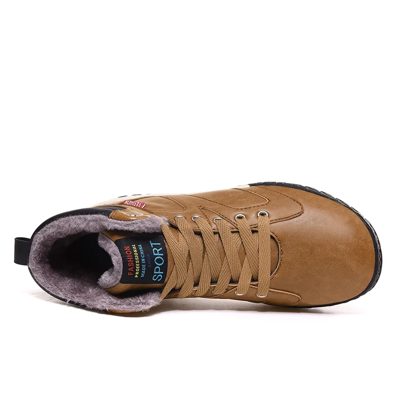 

Mens Winter Sport Shoes PU Waterproof Sneakers Homme Scarpe Uomo Warm Plush Zapatos de Hombre Mens Trainers Size 39-48