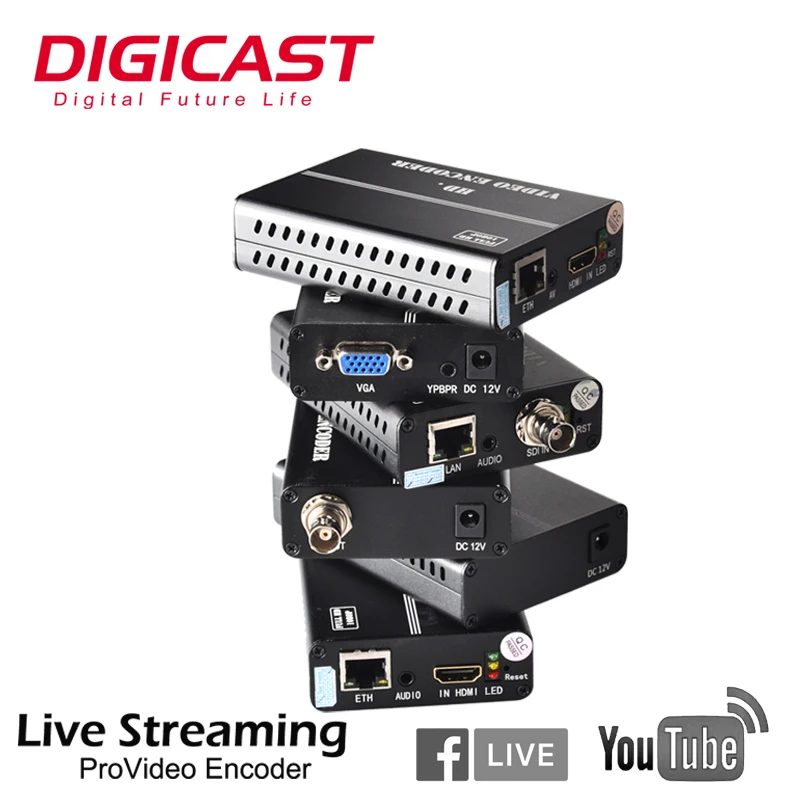 

Supporting WIFI And Battery H.265 HD MI Streaming Encoder HD MI AV YPbPr Encoder IPTV For Yotube Live