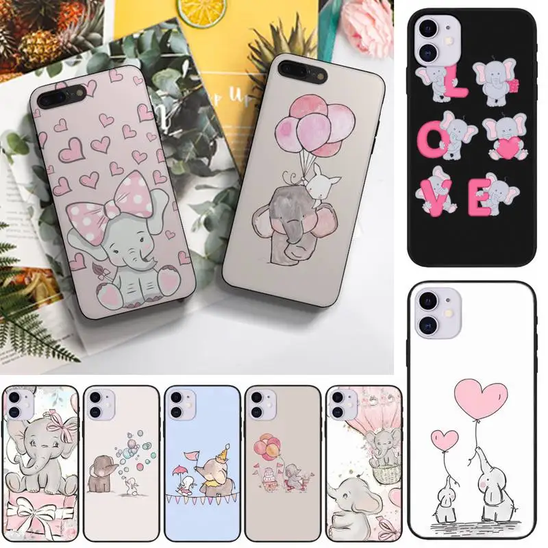 

Funny Elephant Phone Case Fundas Shell Cover For HUAWEI P10 P20 P30 P40 Mate 30 40 Lite Pro