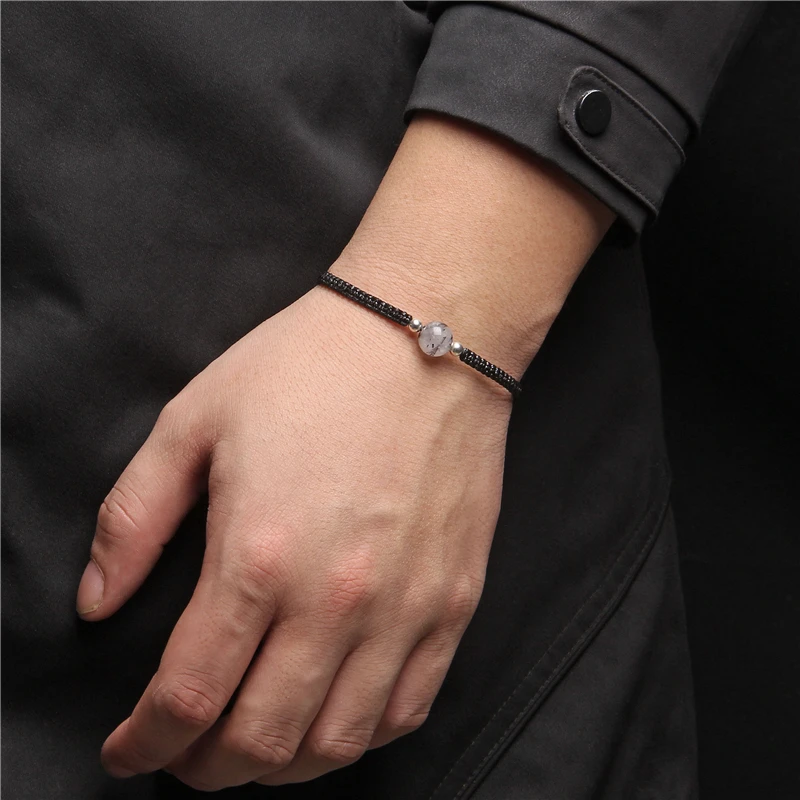 

42 Types Handmade Braid Bracelets Unisex Vintage Black Rope Adjustable Bangle Men Natural Volcanic Stone Bead Pulsera Women Mala