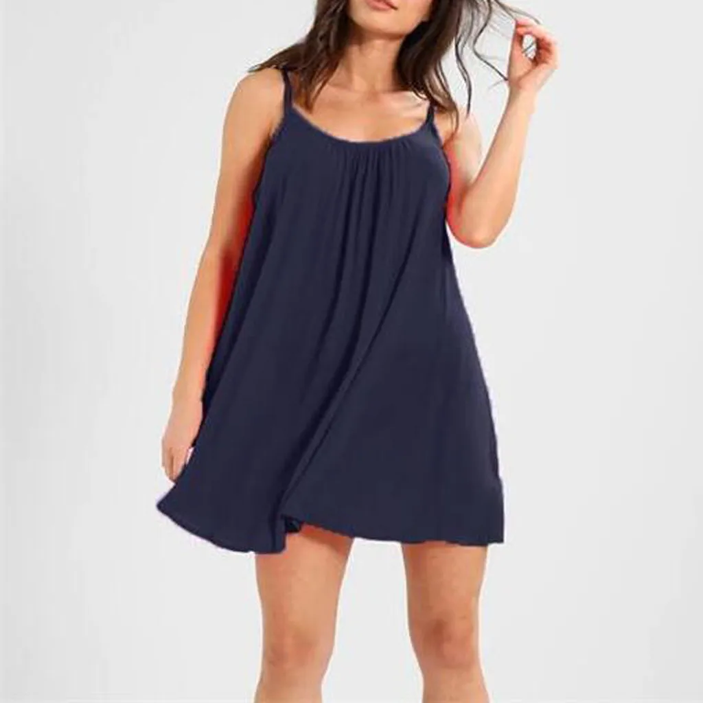 Мини Повседневное платье 2020 женское без рукавов Повседневные платья футболки