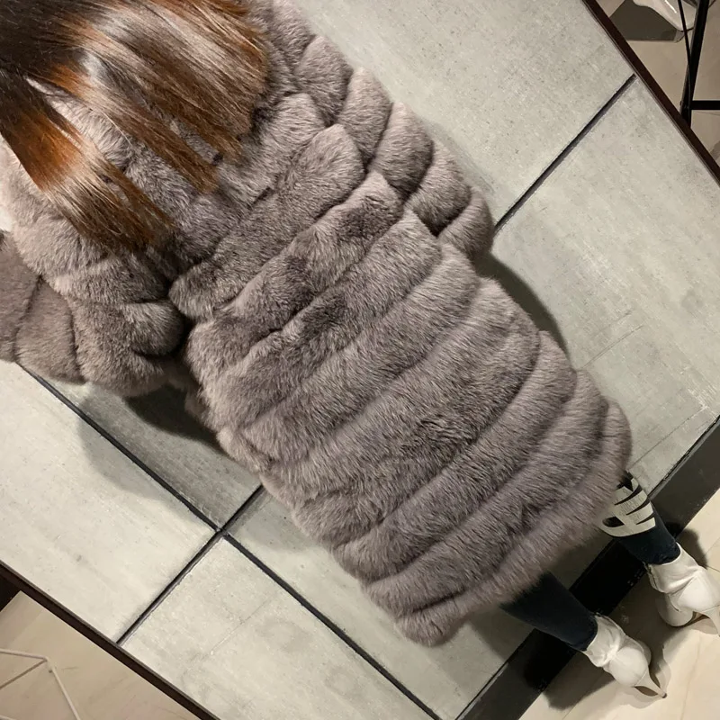 fur natural coat long women real fox | Женская одежда