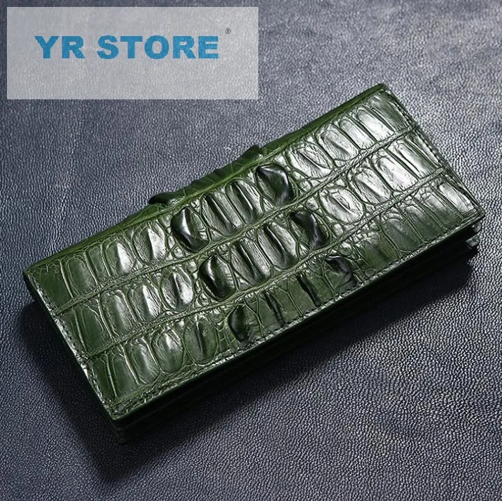 

YR! Бесплатная доставка. Оптовая Продажа. Классический деловой кошелек. Натуральная крокодиловая кожа, распродажа