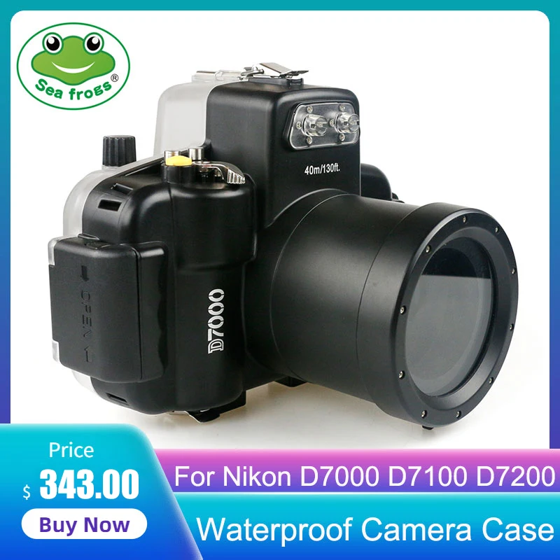 

Резиновый чехол Seafrogs для камеры Nikon d7000, чехол для дайвинга d7100, детали d7200, 18-55 мм, водонепроницаемый прозрачный чехол для дайвинга