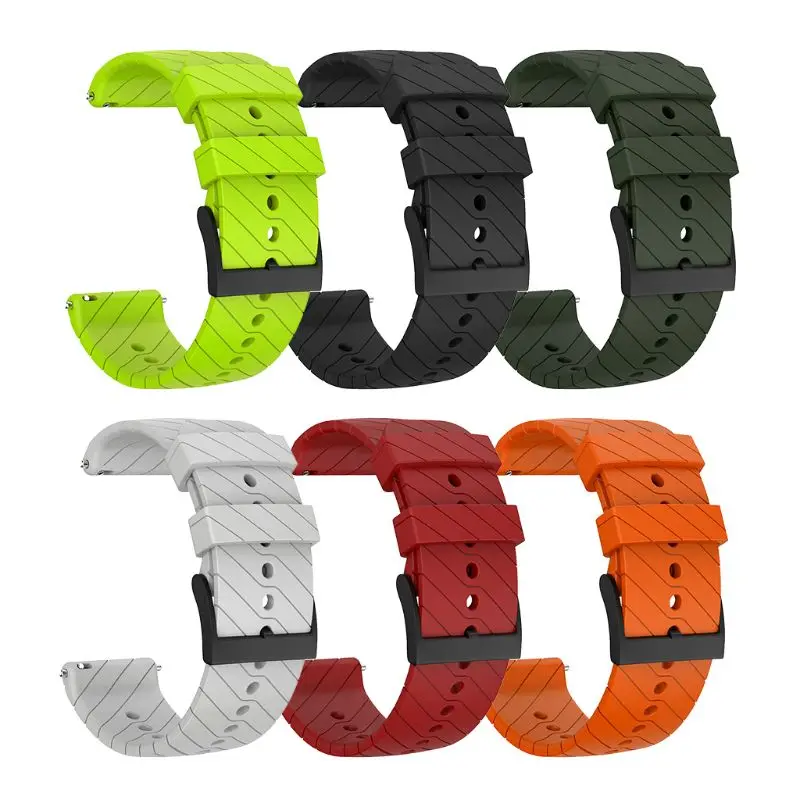 

Силиконовый сменный ремешок для часов, мягкий спортивный ремешок для наручных часов Suunto 9/9 Baro Watch 77HA