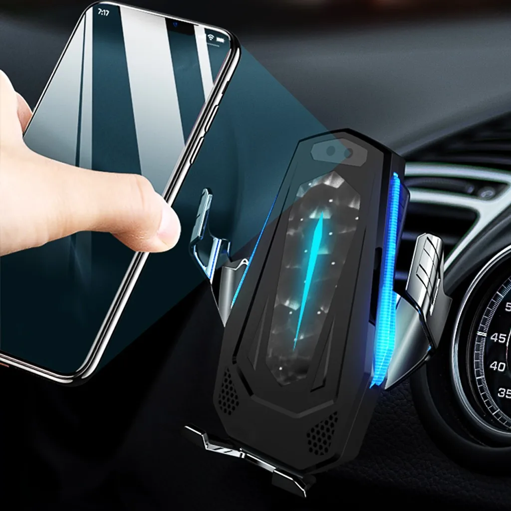 QI Беспроводное зарядное устройство для автомобиля автоматический индукционный