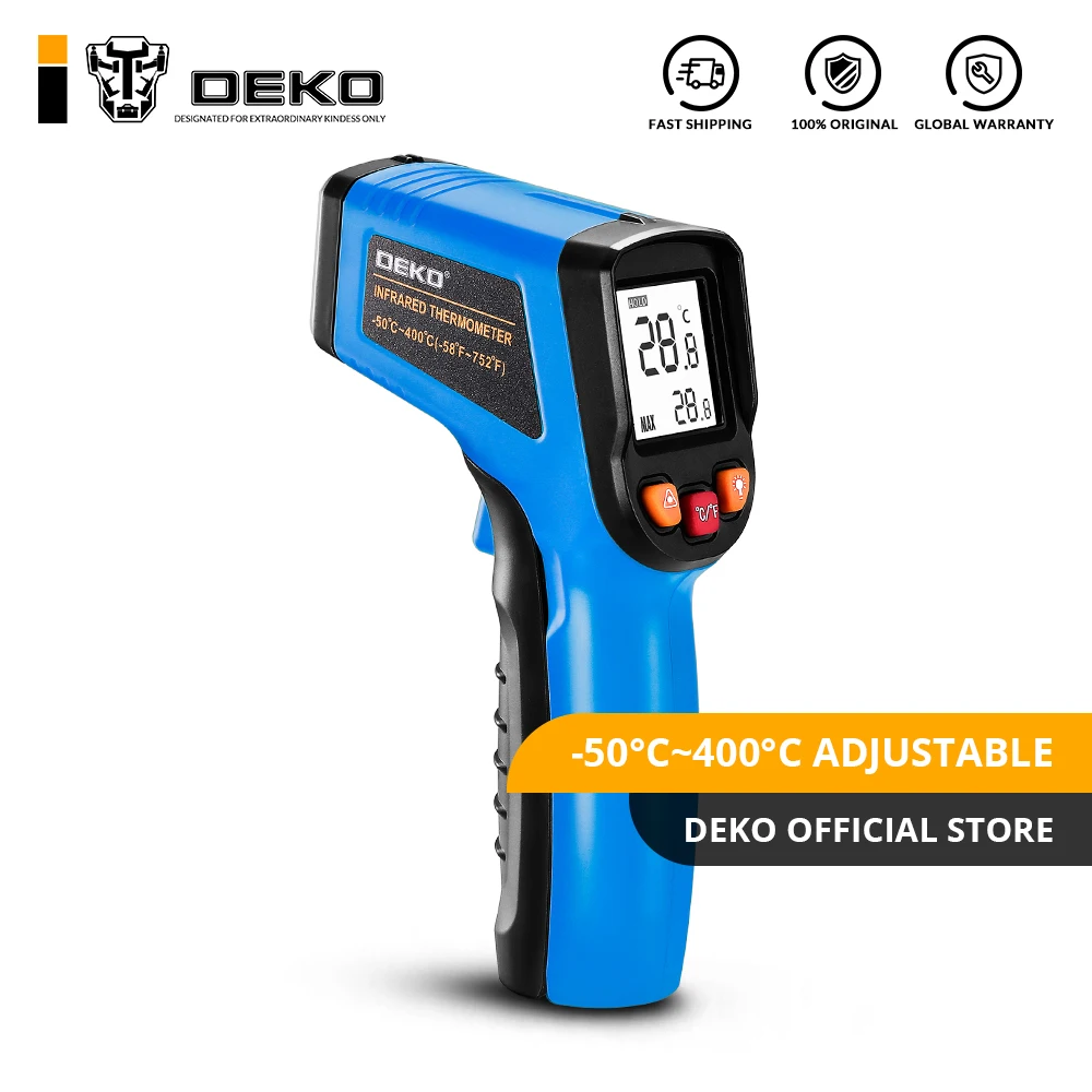 DEKO WD01 синий лазер Бесконтактный 50 400 ЖК дисплей ИК инфракрасный цифровой C/F