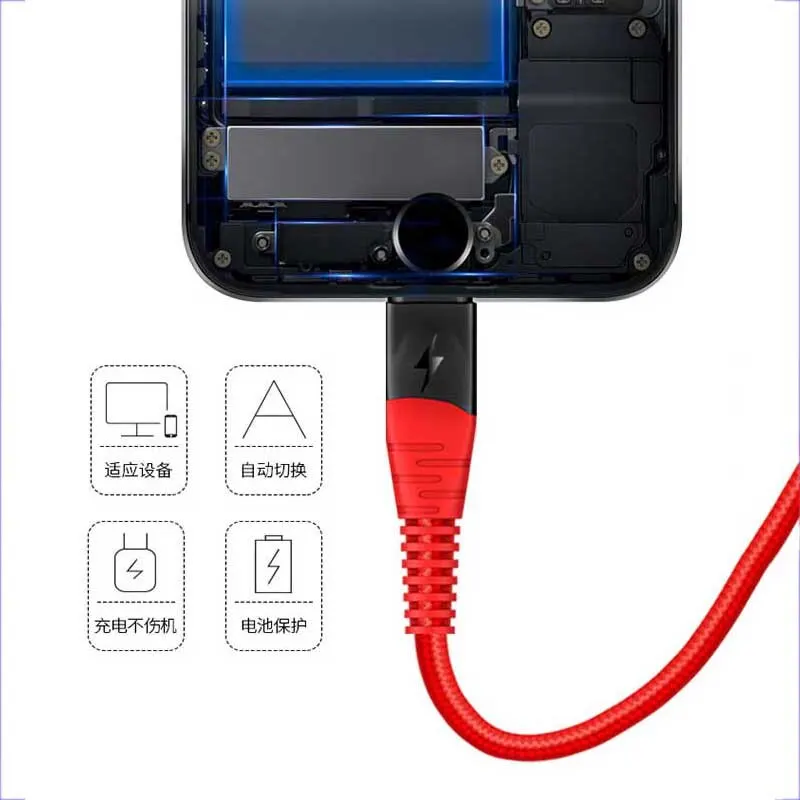 Кабель Oppselve Micro USB Type-C мобильный телефон А для быстрой зарядки 2 м | Мобильные