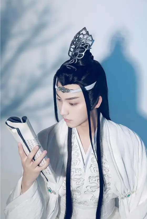 Uwowo The Untamed сериал Lan Wangji Косплей Костюм Mo Dao Zu Shi Lan Zhan костюм с аксессуарами