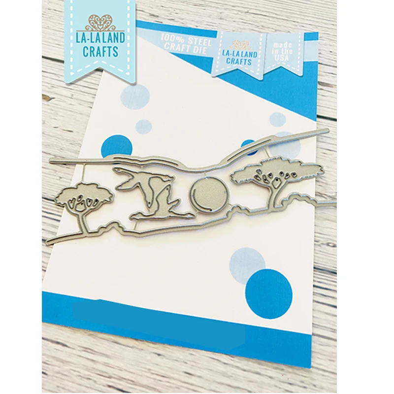 

Safari Skyline Metal Cutting Die Scrapbook Embossed Photo Paper Card Album Craft Template Cut Die Stencils New for 2021 Arrive