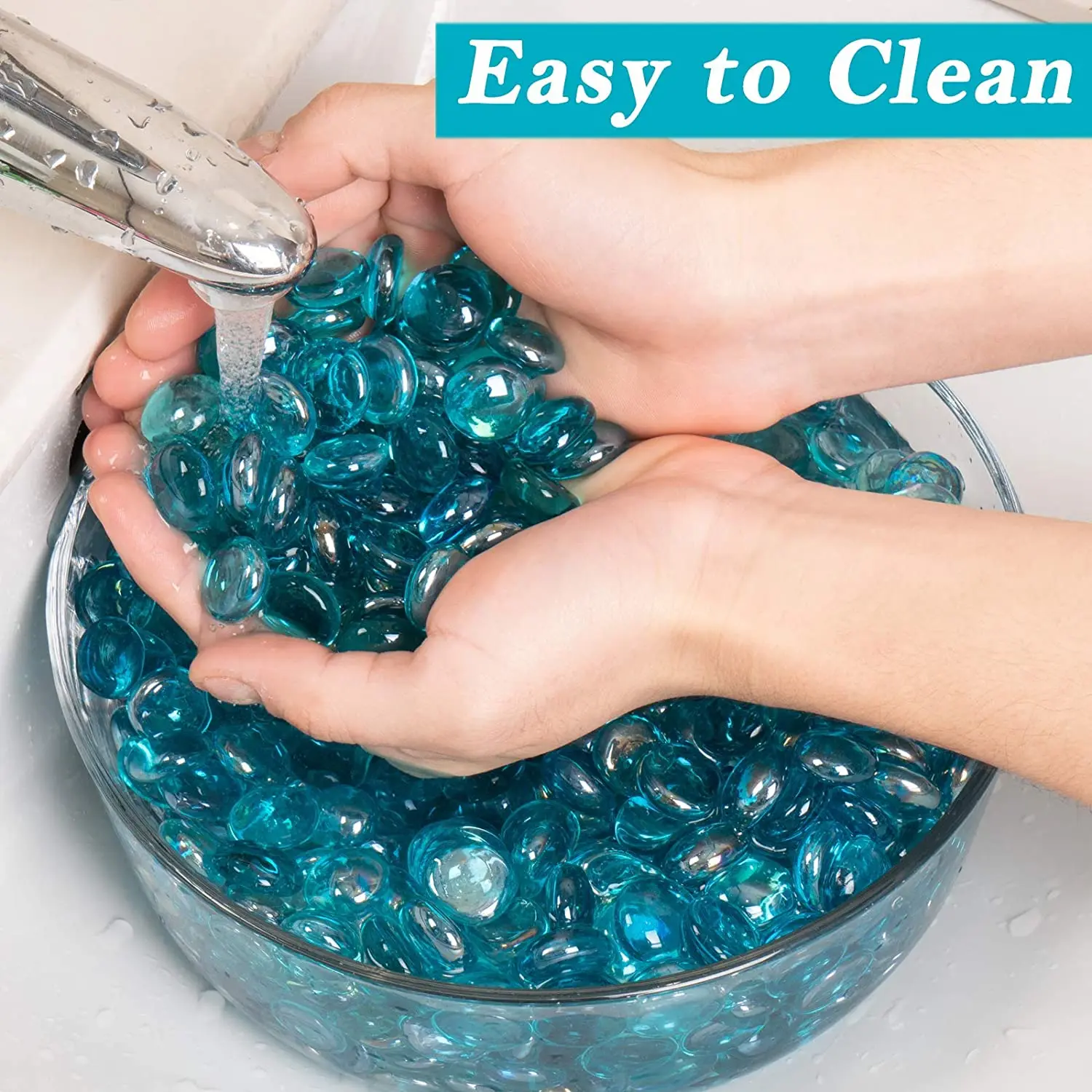 Голубой огненный Стекло камни для костра бусины газовый камин или натуральный