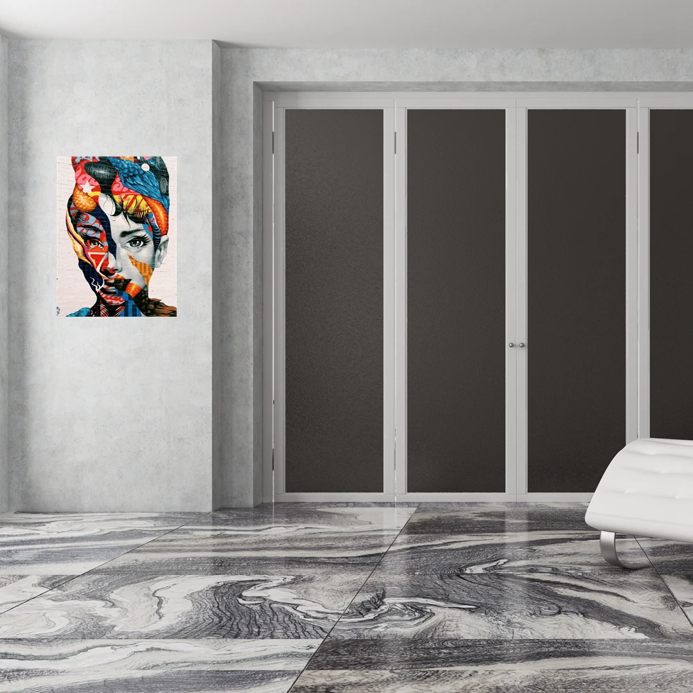 Лев и львица держит сексуальная девушка Картина на холсте для Обеденная