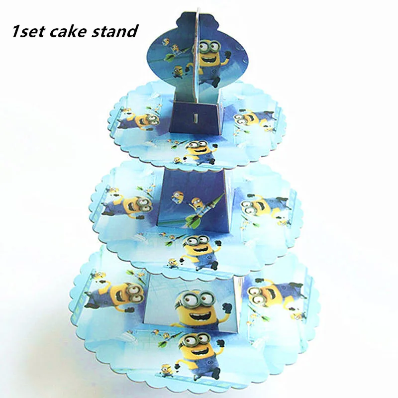 12 компл. Мультфильм Миньоны Гадкий бумажные обертки для кексов Топпер коробка