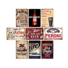 Забавное пиво напитки винтажный жестяной знак металлические бляшки декоративная тарелка гараж бар кафе клуб Украшение стен Ретро домашний декор 20x30 см