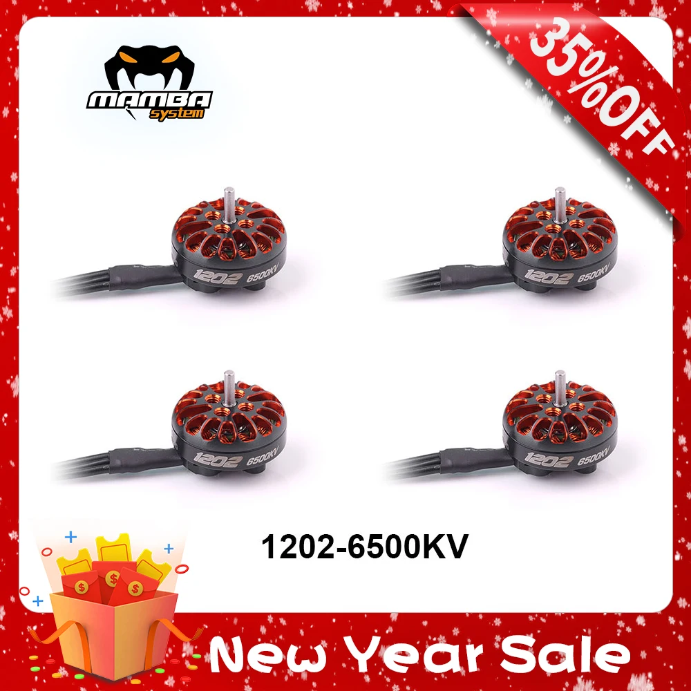 

Diatone 4 шт. MAMBA TOKA 1202 6500KV бесщеточный двигатель для гоночного радиоуправляемого FPV гоночного дрона Cinewhoop мини-квадрокоптера мотор