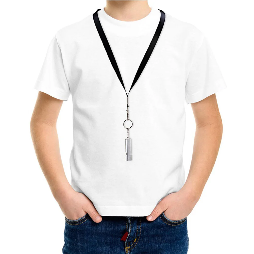 

High Frequency Survival Whistle Outdoor Survival Double Hole Whistle With Portable Keychain CNC Aluminum Alloy Designed