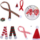 Рождественская шапка + шарф кукольный домик Декор кукла милая шапка кукольный домик Миниатюрный лучший рождественский подарок для ребенка девочки мебель игрушки