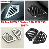 dashboard air conditioning ac outlet vent cover trim for bmw 5 series g30 525i 530i 2017 2021 matte carbon fiber accessories