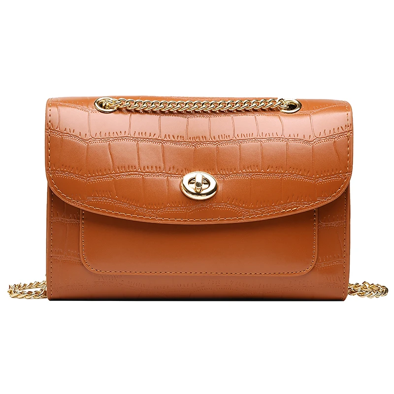 

European Retro Crocodile Pattern Female Big Bag 2020 New Quality Leather Women's Designer Handbag Chain Shoulder Messenger Bag