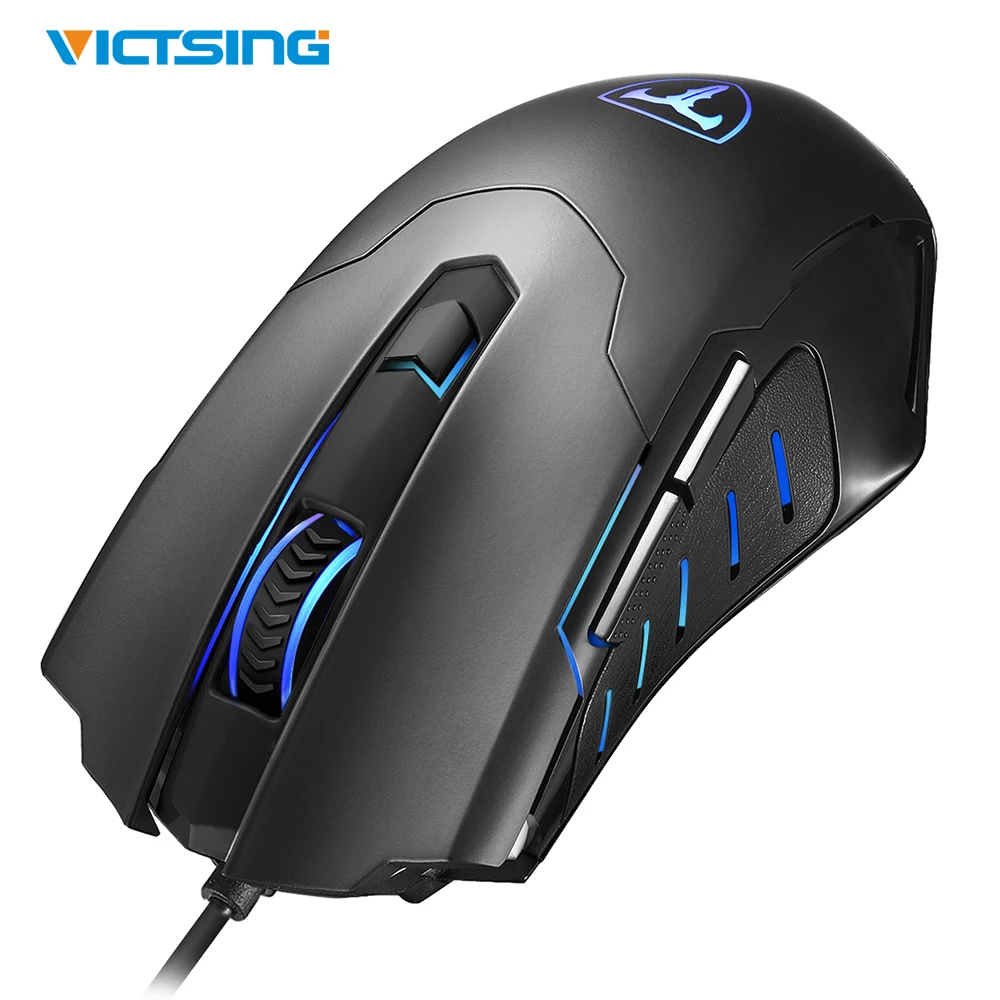 Проводная игровая мышь VicTsing регулируемая 3200 DPI и 6 дышащий светильник