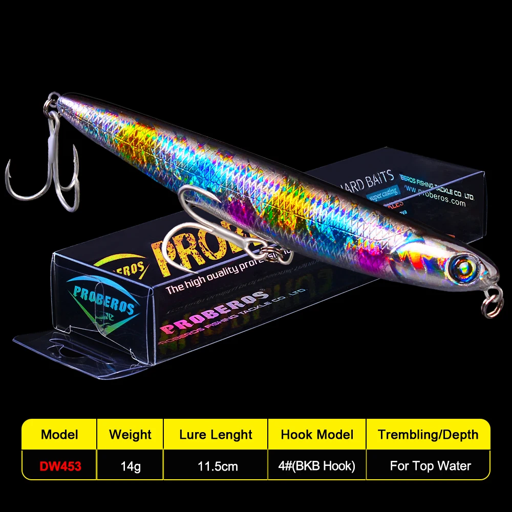 PROBEROS приманки для ловли рыбы 11 5 см-4 53 "/14g-0 49 oz 9 цветов доступны с 4 # крючок BKB VIB