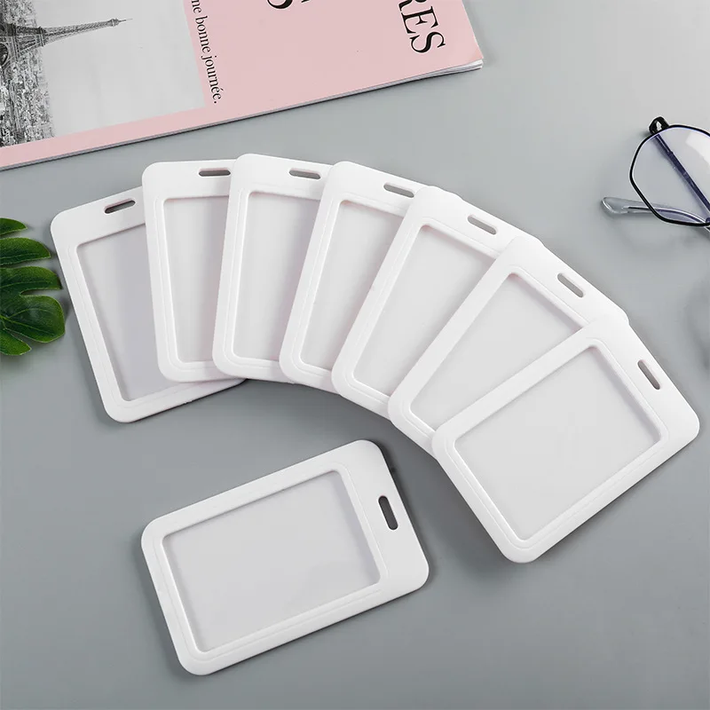 

White Work Card Holder Cover for Hospital Staff Employees Medical Workers Doctors Nurses ID Name Tag Office Badge Card Holder