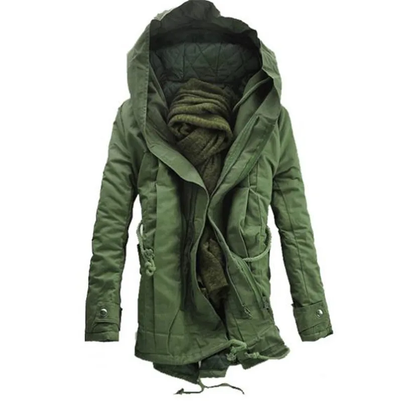 Лидер продаж мужская длинная теплая куртка Мужская модная с капюшоном зимняя