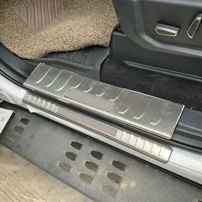 

Silver Inner + Outer Door Sill Scuff Plate 8pcs For Ford F150 F-150 2015-2020