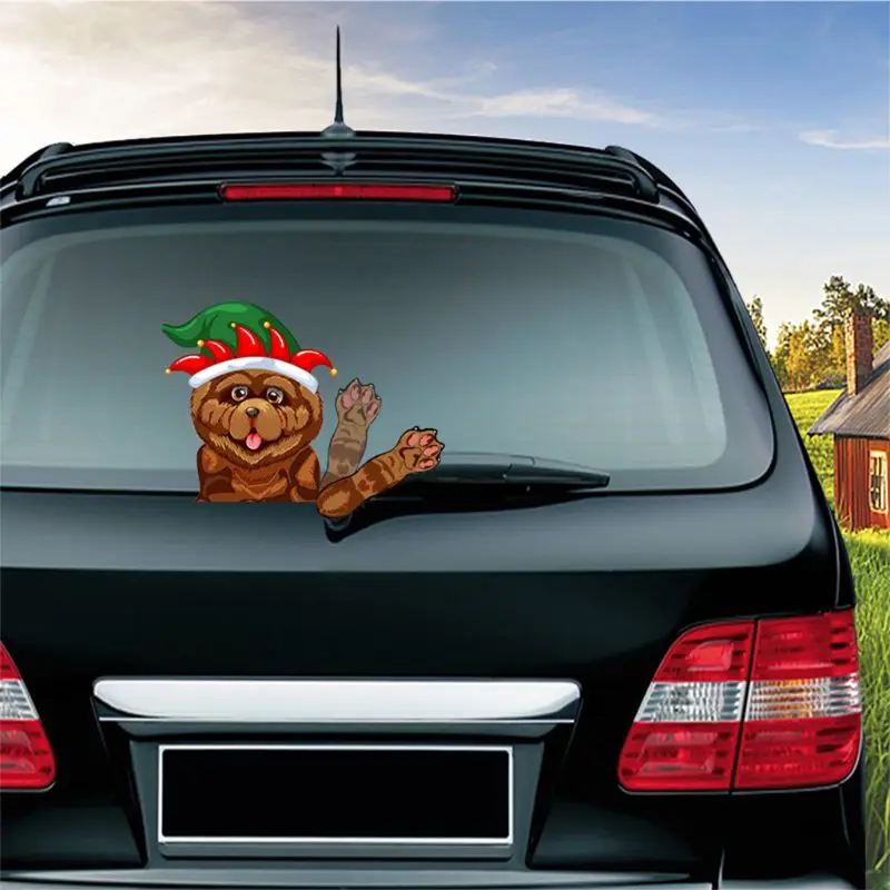 

Christmas dog Decoration Tags Decoration Window Car Decals Wiper Sticker
