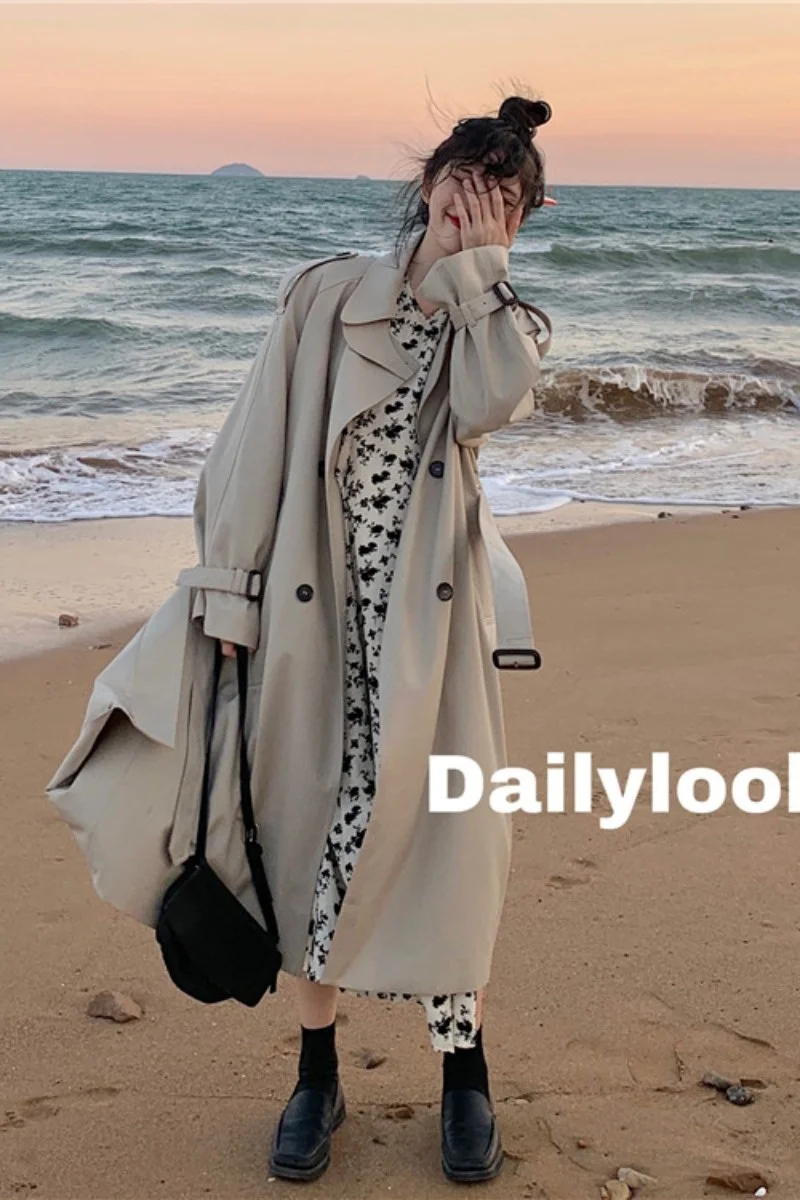 Женская одежда средней длины и яркости Новинка осени 2021 Корейская версия