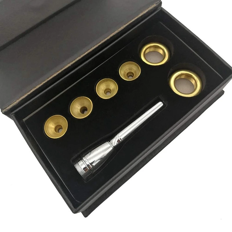

Professional Trumpet Mouthpiece 4 Headpieces Gold-Plated 3C 3B 2C 2B Set With Box Musical Instrument Accessories