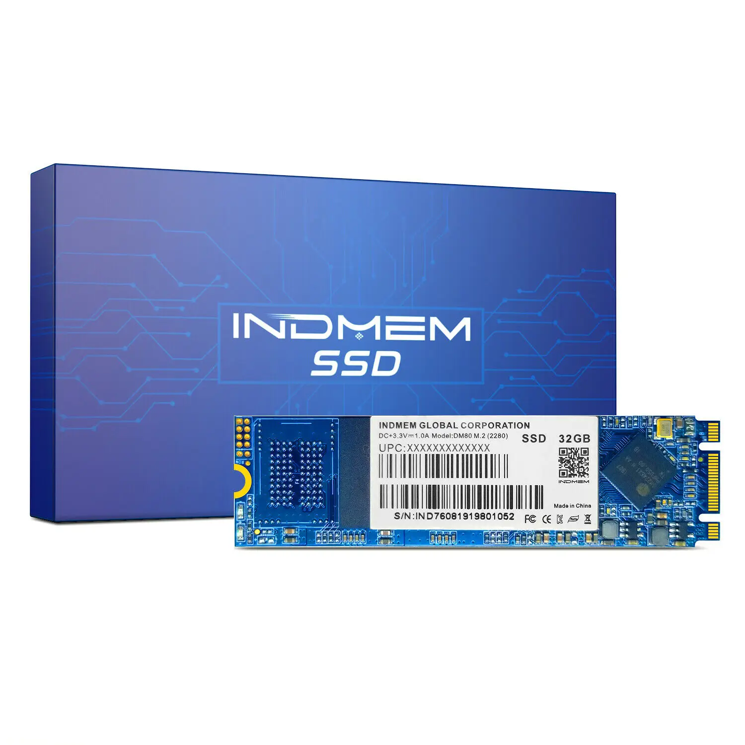 Твердотельный накопитель INDMEM MLC SSD M2 2280 512 ГБ 256 128 Гб 64 32 M.2 твердотельный Sata HD