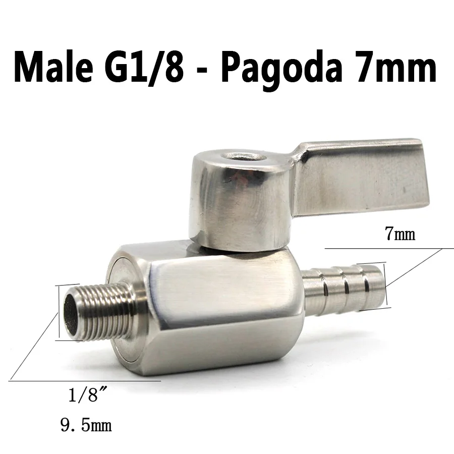304 нержавеющая сталь 1/8 1/4 3/8 1/2 &quotBSP 7/9/10 мм шланг с зазубриной мини санитарный