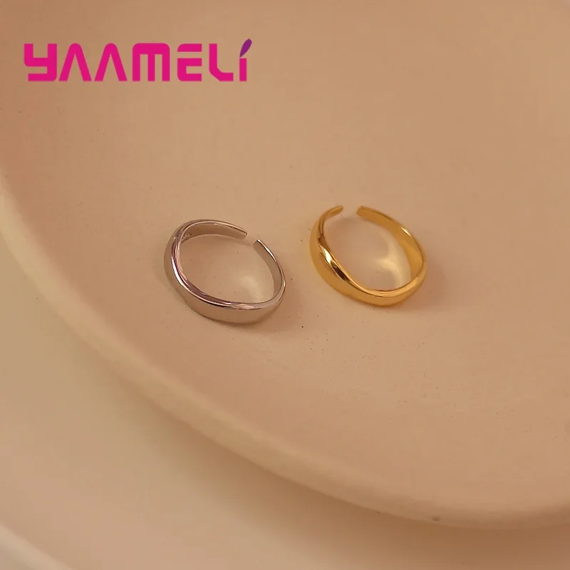 100% Стерлинговое Серебро 925 пробы модное ювелирное изделие простое металлическое