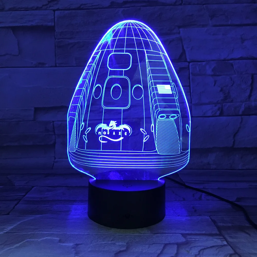VCity астронавт ракета 3D USB светодиодный ночник Иллюзия голограммы Оригинальная лампа подарок для детей друзей дома спальня спальный Декор