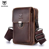 men genuine leather cross body bags messenger single shoulder hook bag cell mobile phone case purse belt fanny waist pack