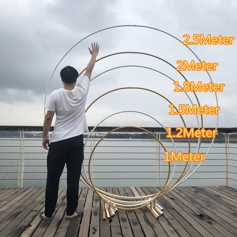 Металлические круглые свадебные шар в форме арки железные кольца с цветами