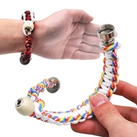 jamaica rasta style weave bracelet with metal tobacco pipes for smoking cigarette smokers gift weeds accessories