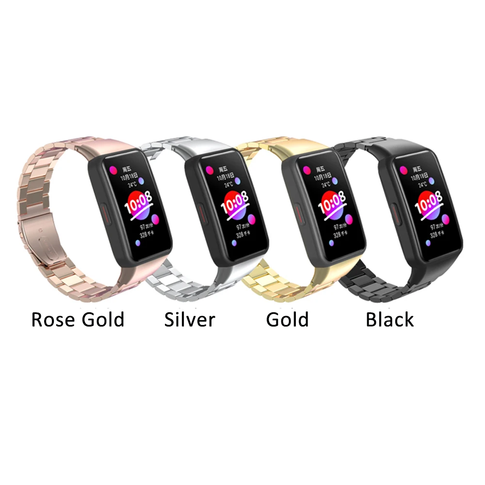

For Huawei Band 6 Smart Wristband Bracelet Replacement Watch Strap Stainless Steel Band Straps For Huawei Honor 6 Metal Strap