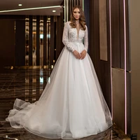 sexy white deep v neckline bridal dress a line with long sleeves floor length wedding gowns bride %d1%81%d0%b2%d0%b0%d0%b4%d0%b5%d0%b1%d0%bd%d0%be%d0%b5 %d0%bf%d0%bb%d0%b0%d1%82%d1%8c%d0%b5 2021