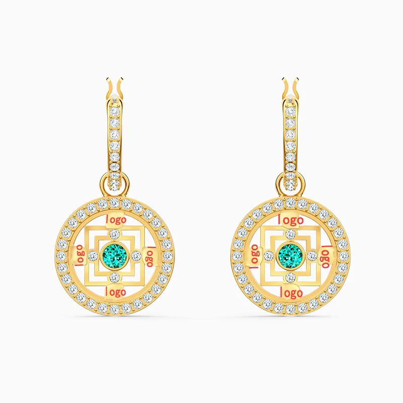 

Fashion Jewelry SWA New SYMBOLIC MANDALA Set Charming Mandala Decoration Crystal Gold Set Jewelry Women Trend Romantic Gift