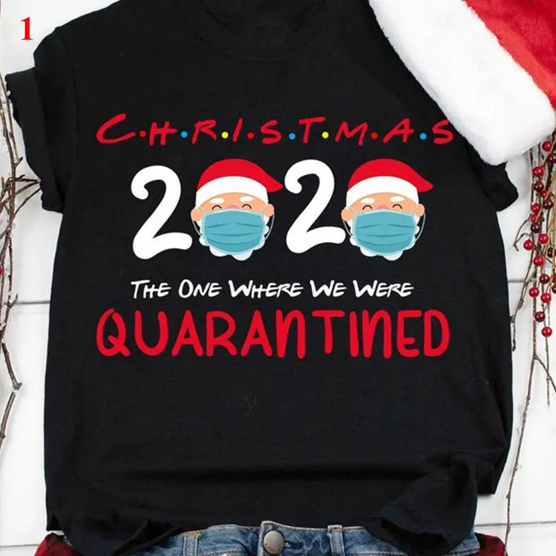 2020 Рождественская футболка с рисунком из туалетной бумаги Санта-Клауса маски