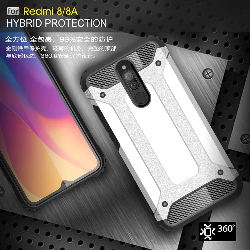 For Xiaomi Redmi 8 8A Case Armor Shockproof Silicone Phone Cover Bumper Capa | Мобильные телефоны и аксессуары