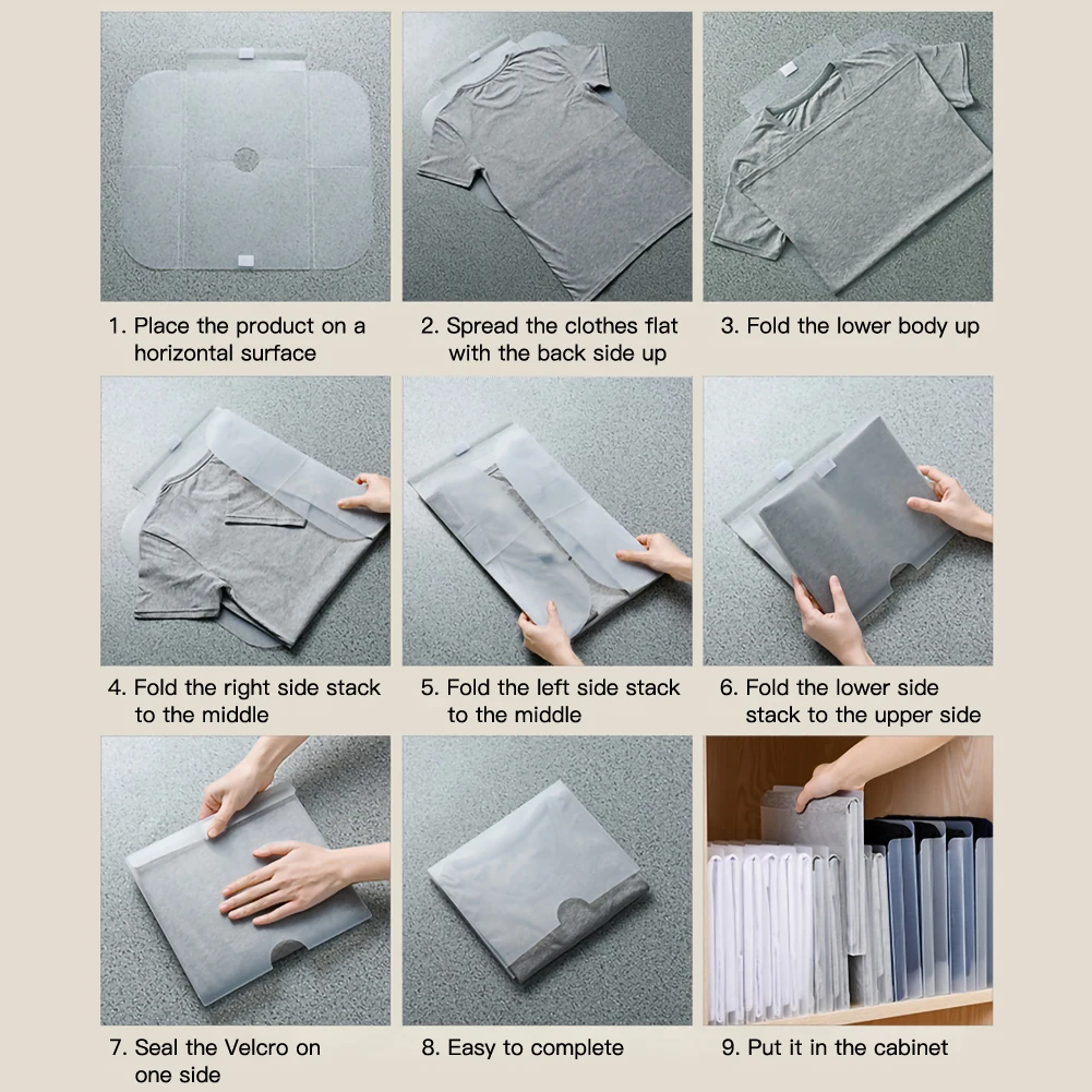 

Creative Closet Lazy Folding Board Multi-function Folder Travel Space Saving Wardrobe Storage Dust-proof Storage Boxes