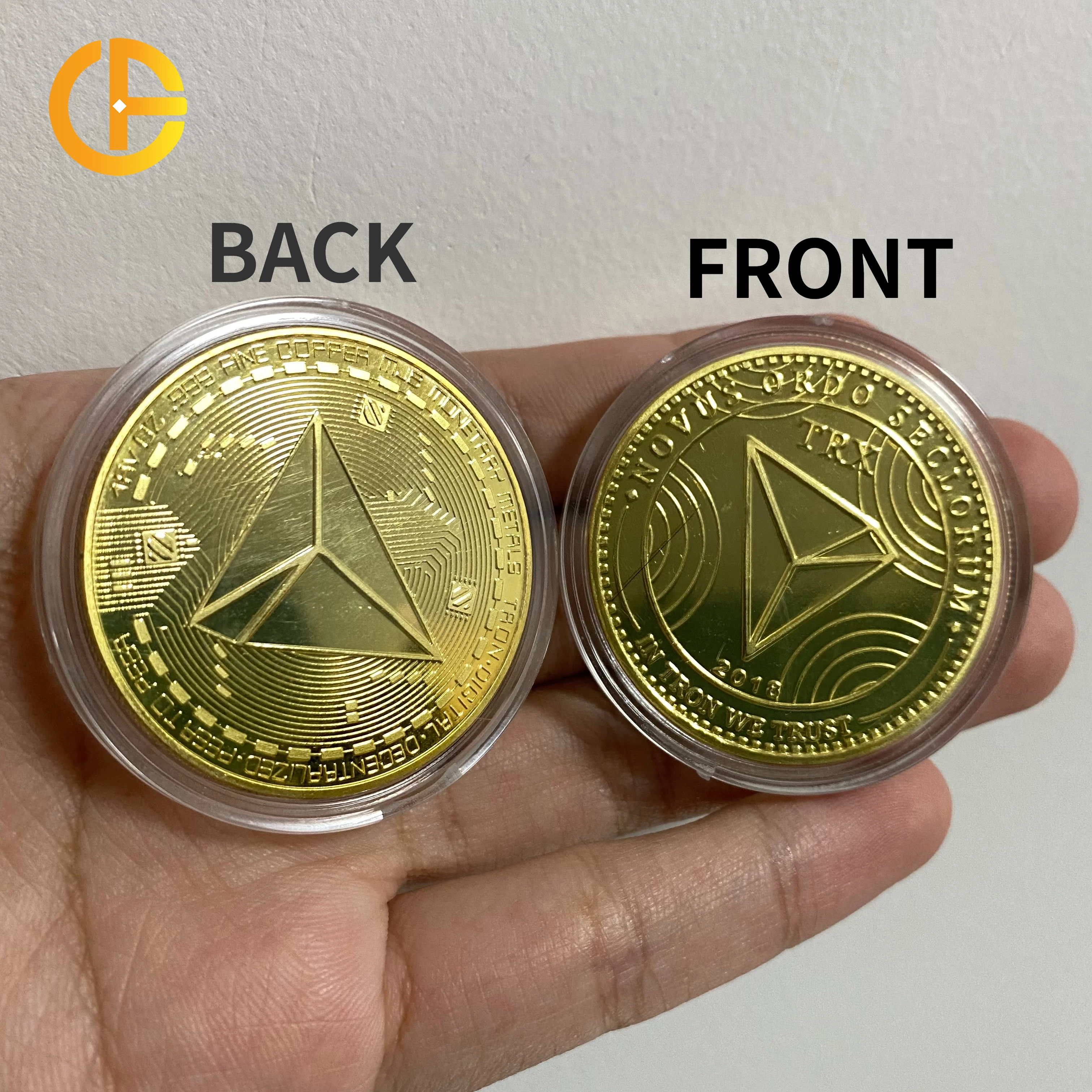 

50 шт., монета TRX TRON без валюты, физическая Серебряная или позолоченная памятная криптовалюта, коллекционный отличный подарок
