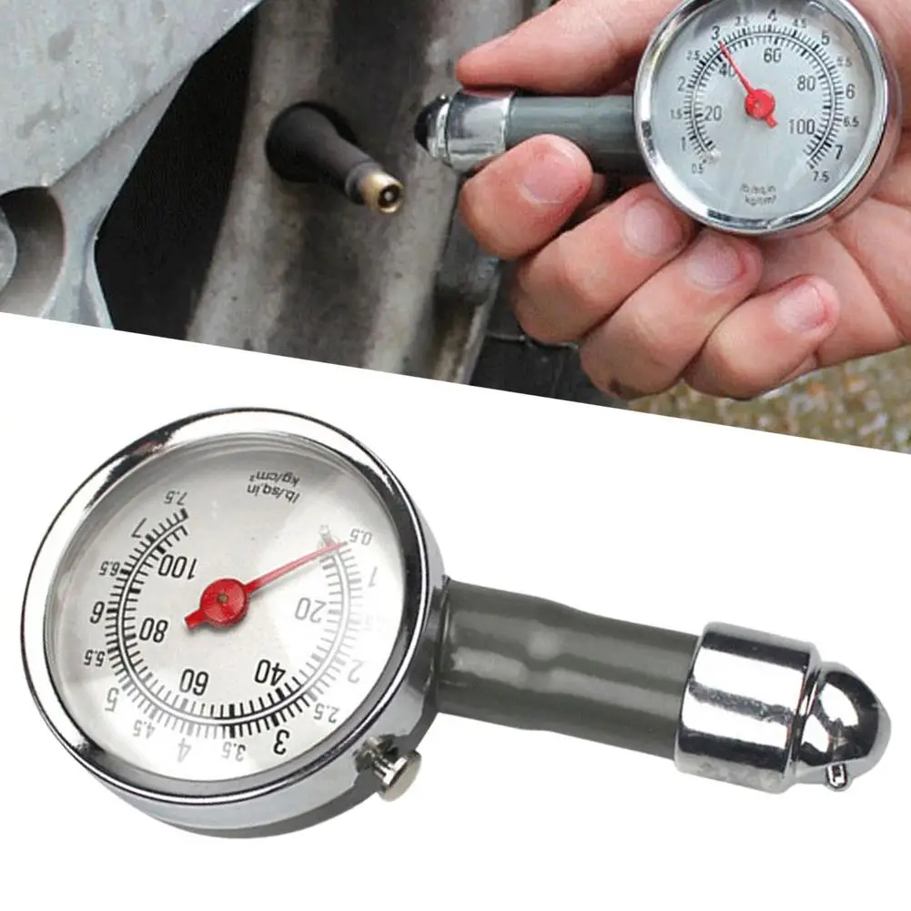 

Tire Pressure Gauge - Dial Type Air Pressure Tire Gauge Stainless Steel Fuel Manometer Tire Pressure Gauges Barometer for Car