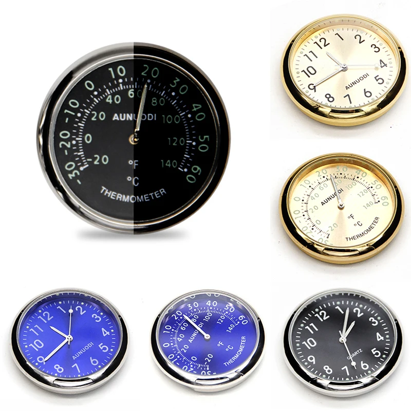 Автомобильный орнамент креативные светящиеся часы термометр модный интерьер