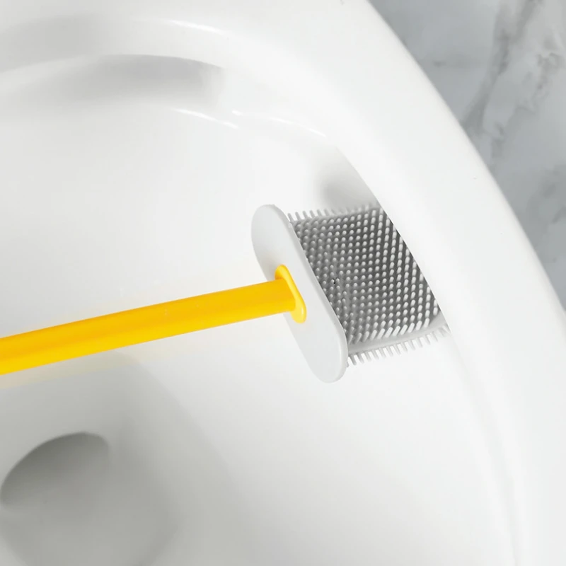 

Convenient general hot sale Moon Silicone Toilet Brush-hanging Cleaning Brush Creative Toilet Cleaning Brush Bathroom Tool 1pc